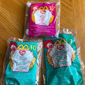 McDonald’s Ty set of three new sealed packages vintage beanie babies included